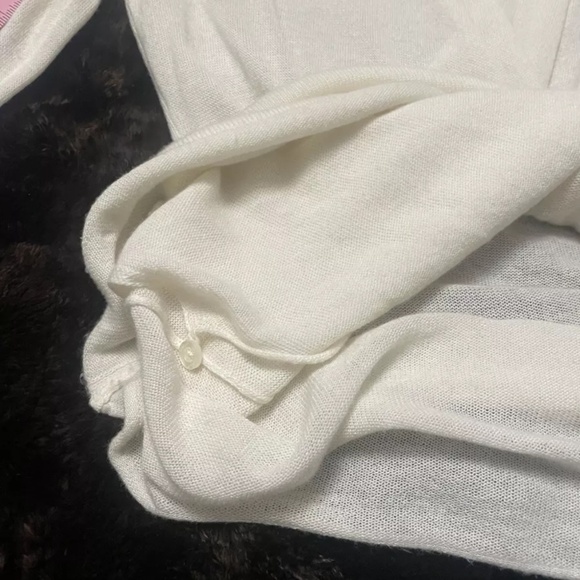 Lilly Pulitzer Sydelle Wrap Sweater, Ivory, Cashmere Blend, Size Medium - Picture 16 of 16